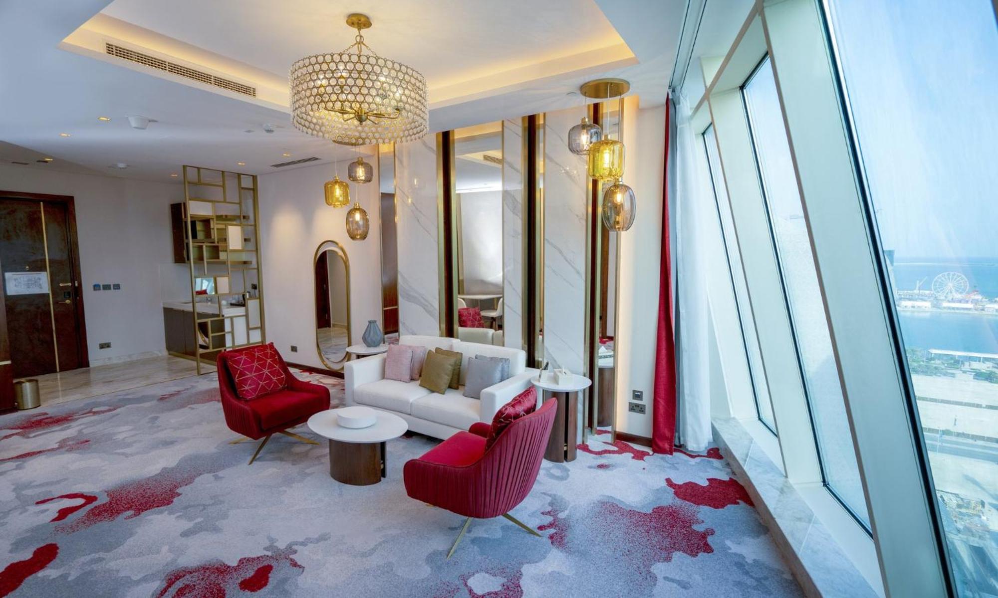 Velero Hotel Doha Lusail Eksteriør bilde A suite at the hotel